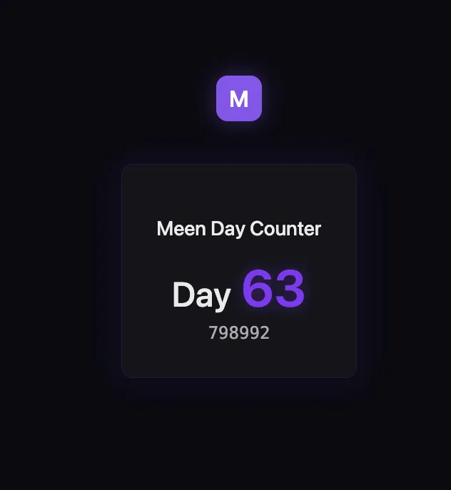Meen Day Counter